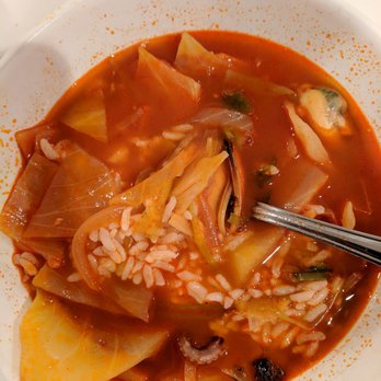 Bul - Jjampong or Spicy Cabbage Soup with a hint of Seafood? For $20 I expect a lot more seafood than cabbage. - Korean Near Me - Washington, DC, District of Columbia
