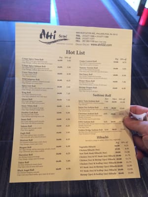 Menu photo 2 Ahi Sushi Philadelphia, PA Menu photo 2 Ahi Sushi Philadelphia, PA