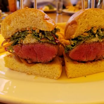 Doc B's Restaurant + Bar - West Coast Steak Sandwich (medium rare) - New American Near Me - Austin, Texas Doc B's Restaurant + Bar - West Coast Steak Sandwich (medium rare) - New American Near Me - Austin, Texas