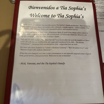 Tia Sophia's - New Mexican Cuisine Near Me - Santa Fe, New Mexico