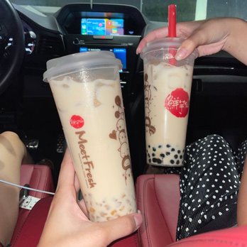 Meet Fresh - Jasmine Milk Tea with boba and Jasmine milk tea with mini tarp balls - Bubble Tea Near Me - Westminster, California Meet Fresh - Jasmine Milk Tea with boba and Jasmine milk tea with mini tarp balls - Bubble Tea Near Me - Westminster, California