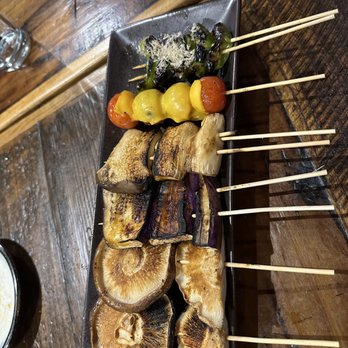 Tori Jiro - Shiitake, eggplant, oyster mushroom, tomato, shishito - Japanese Near Me - Watertown, Massachusetts Tori Jiro - Shiitake, eggplant, oyster mushroom, tomato, shishito - Japanese Near Me - Watertown, Massachusetts