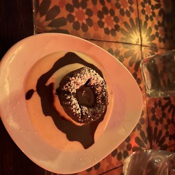 Fandi Mata - Room temperature but supposedly hot chocolate cake restaurant week - Mediterranean Near Me - Brooklyn, New York