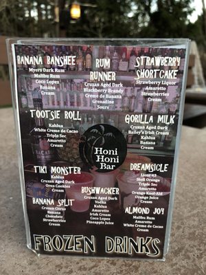 Menu photo 2 The Honi-Honi Bar Oakland, MD Menu photo 2 The Honi-Honi Bar Oakland, MD