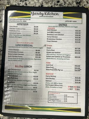 Menu photo 1 Yardy Kitchen Norcross, GA Menu photo 1 Yardy Kitchen Norcross, GA