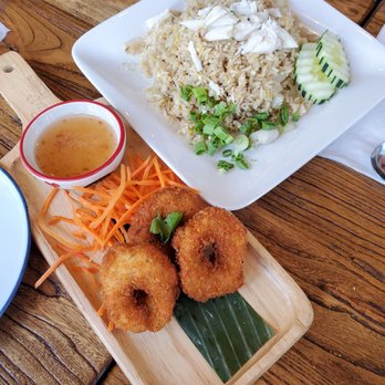 Sup Thai Kitchen - Thai Shrimp with sweet plum sauce and meat fried rice . Kids loved it. - Thai Near Me - Fresh Meadows, New York Sup Thai Kitchen - Thai Shrimp with sweet plum sauce and meat fried rice . Kids loved it. - Thai Near Me - Fresh Meadows, New York