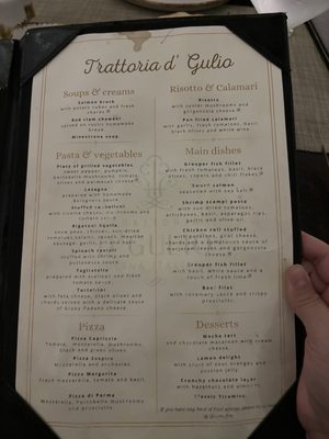 Menu photo 1 Tratoria Di Gulio Puerto Morelos, ROO Menu photo 1 Tratoria Di Gulio Puerto Morelos, ROO