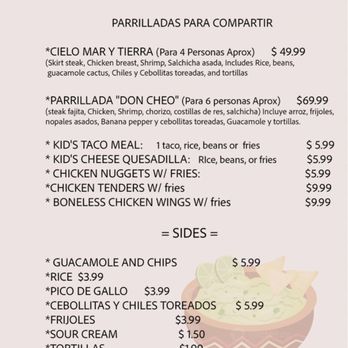 Arrachera Mexican Grill - Menu - Mexican Near Me - Carpentersville, Illinois