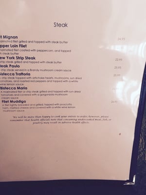 Menu photo 7 Trattoria Giuseppe Imperial, MO Menu photo 7 Trattoria Giuseppe Imperial, MO