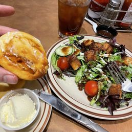 Salad and cornbread Salad and cornbread