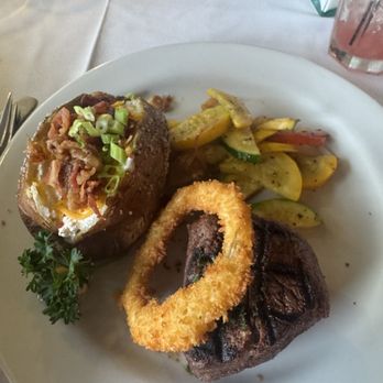 Legend's Restaurant - Filet, baked potato, vegetable medley - Seafood Near Me - Norman, Oklahoma Legend's Restaurant - Filet, baked potato, vegetable medley - Seafood Near Me - Norman, Oklahoma