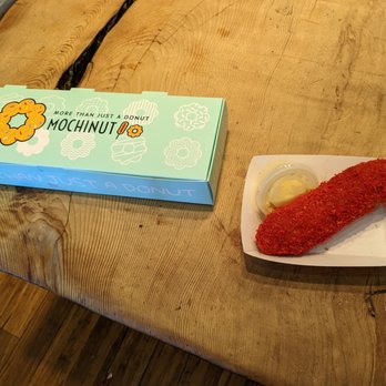 Mochinut - Bellevue - Flaming hot Cheetos hot dog - Donuts Near Me - Bellevue, Washington