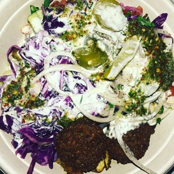 Naf Naf Grill - Chicken Shawarma rice bowl with falafel. AMAZING - Middle Eastern Near Me - Glenview, Illinois Naf Naf Grill - Chicken Shawarma rice bowl with falafel. AMAZING - Middle Eastern Near Me - Glenview, Illinois