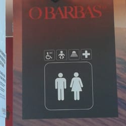 O Barbas - El cartel indicativo de los baños