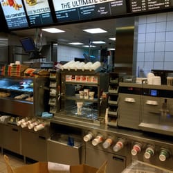 MC Donald's - Drink station behind counter.