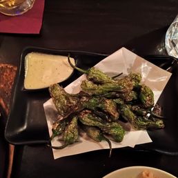 Shishito peppers, blistered Shishito peppers, blistered