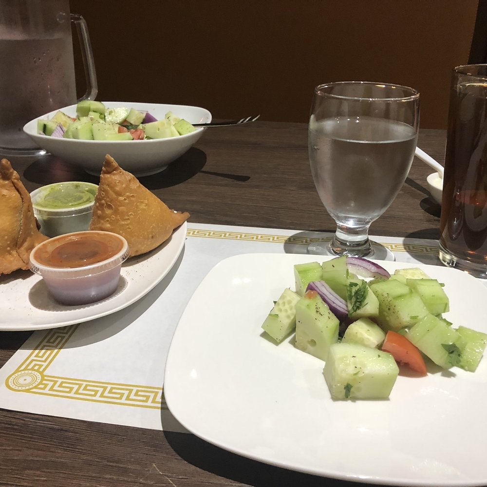 Curry Craft - Kachumber salad and keens samosa - Indian Near Me - San Marcos, California