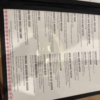 Gingham's Homestyle Restaurant - Menu as of 9/19/26 - American Near Me - Saint Charles, Missouri
