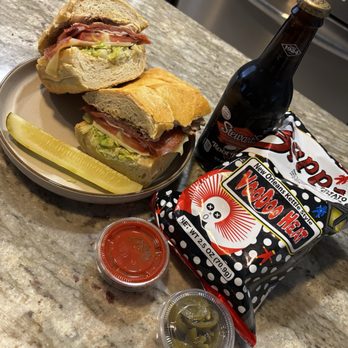 California Sourdough - Spicy Turkey & Spicy Salami Sandwich w/ a root beer & chips. - Delis Near Me - San Jose, California California Sourdough - Spicy Turkey & Spicy Salami Sandwich w/ a root beer & chips. - Delis Near Me - San Jose, California