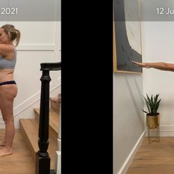 Nicky Perry Fitness - 6 month transformation down: -15lbs -10% body fat -3.25" in waist -5" in abdomen -2.25" in hips -1" in thigh -0.5" in calf