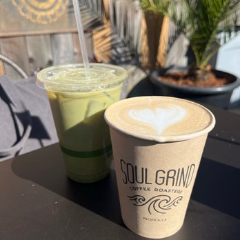 Soul Grind Coffee Roasters - Iced Matcha Latte and Cubano - Coffee & Tea Near Me - Pacifica, California Soul Grind Coffee Roasters - Iced Matcha Latte and Cubano - Coffee & Tea Near Me - Pacifica, California