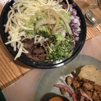 SALUD - Carne Asada Puebla Bowl + a Pollo Taco - Bars Near Me - Birmingham, Alabama SALUD - Carne Asada Puebla Bowl + a Pollo Taco - Bars Near Me - Birmingham, Alabama