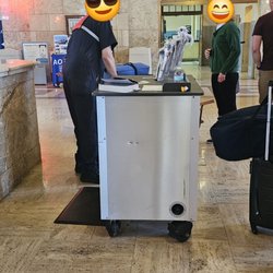 TriMet MAX Station - Union Station - Checked baggage station arrive early