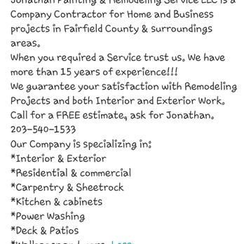 Jonathan Painting Service - Painters Near Me - Norwalk, Connecticut Jonathan Painting Service - Painters Near Me - Norwalk, Connecticut