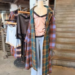 Urban Outfitters - Plaid coat