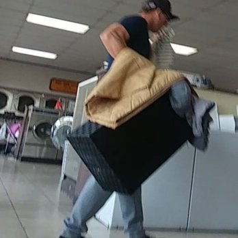 LaunderLand Coin-Op - This guy casually walks in, looks around and goes about his laundry...no mask - Laundry Services Near Me - Lomita, California