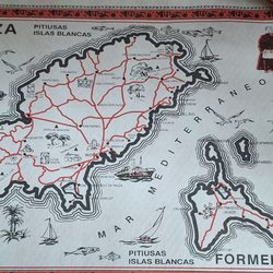 Ca'n Costa - Paper placemats with a map of Ibiza