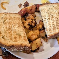 Mom's Kitchen - 9-25-26. A side of home fries and white toast.