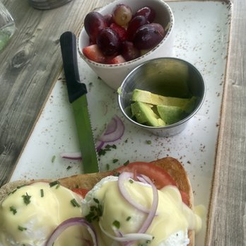 First Watch - Salmon eggs Benedict w/ side of avocado - Breakfast & Brunch Near Me - Panama City Beach, Florida