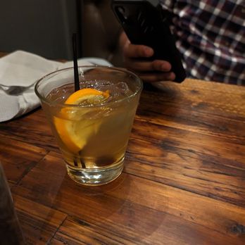 The Lodge Annapolis - Smoked sugar old fashion. Very sour :/ - American Near Me - Annapolis, Maryland