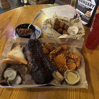 Mac's Speed Shop - Beef Rib, Sweet Potato Fries Side, BBQ Beans Side, Hushpuppies - Barbeque Near Me - Cornelius, North Carolina Mac's Speed Shop - Beef Rib, Sweet Potato Fries Side, BBQ Beans Side, Hushpuppies - Barbeque Near Me - Cornelius, North Carolina