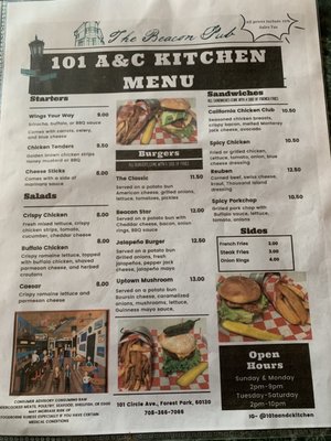 Menu photo 5 The Beacon Pub Forest Park, IL