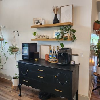 Nedronia General Services - Neatly arranged and dust-free coffee station--perfectly clean and ready for your morning brew in a cozy setting. - Home Cleaning Near Me