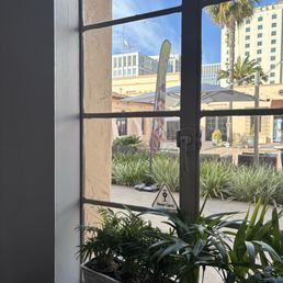 view of courtyard from pedicure chair view of courtyard from pedicure chair