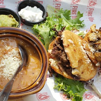 Fire Up Grill - Bring an appetite! Gorditas are fresh and filling, especially if you choose delicious beans as a side $11 - Bars Near Me - Riverside, California