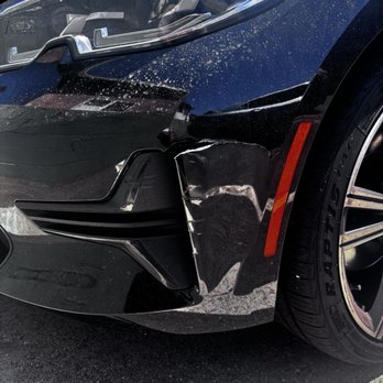 Certified Collision Crafters - Bumper peeled open on BMW 330 - Body Shops Near Me - Los Angeles, California