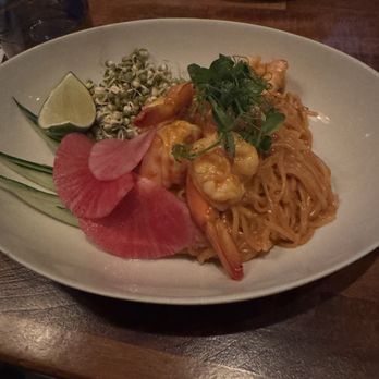 Chalong - My shrimp minty w spicy almost sticking noodles Loved it! - Thai Near Me - New York, New York