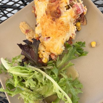 Tomato Pie Cafe - Tomato pie with bacon and corn - Salad Near Me - Lititz, Pennsylvania Tomato Pie Cafe - Tomato pie with bacon and corn - Salad Near Me - Lititz, Pennsylvania