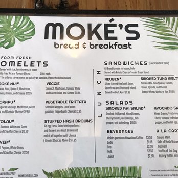 Moke’s Bread And Breakfast - 7/18/19 - Breakfast & Brunch Near Me - Honolulu, Hawaii Moke’s Bread And Breakfast - 7/18/19 - Breakfast & Brunch Near Me - Honolulu, Hawaii