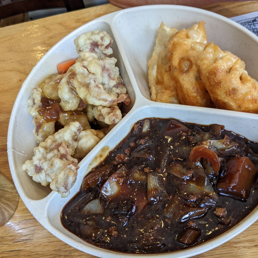 Gyeonghoeru Korean - Trifecta? Some would say so. Jjajangmyun, Mandoo, Tangsyuk. Jjajangmyun recipe has changed though. Way too much cabbage! - Chinese Near Me - Fort Lee, New Jersey