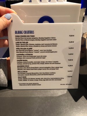 Menu photo 2 Alaire Barcelona, B