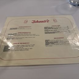 Johnny's Menu Johnny's Menu