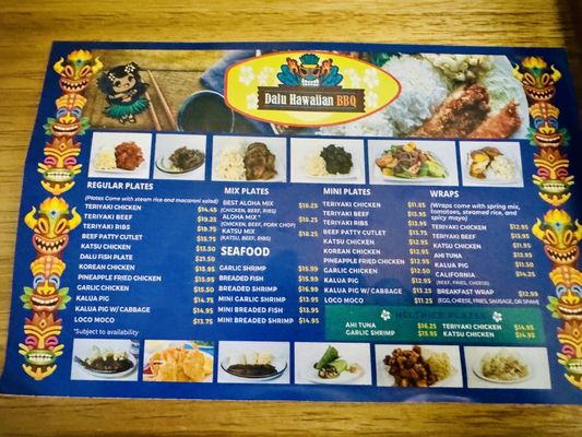 Menu photo 2 Dalu Hawaiian BBQ El Cajon, CA