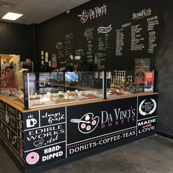 Da Vinci's Donuts - Chalkboard wall with their donut selections. If you don't see the donut you want ask and they may be able to make it for you. - Donuts Near Me - Sandy Springs, Georgia Da Vinci's Donuts - Chalkboard wall with their donut selections. If you don't see the donut you want ask and they may be able to make it for you. - Donuts Near Me - Sandy Springs, Georgia
