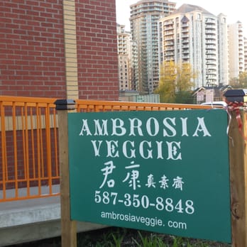 Ambrosia Veggie House - Sign - Chinese Near Me - Calgary, Alberta