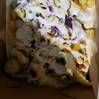 Baba's Hot Chicken - Loaded fries.. All toppings and no taste - Chicken Shop Near Me - Riverside, California